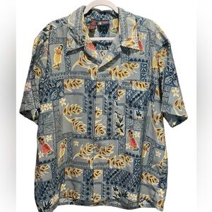 Roundy Bay Men Hawaiian Print Shirt